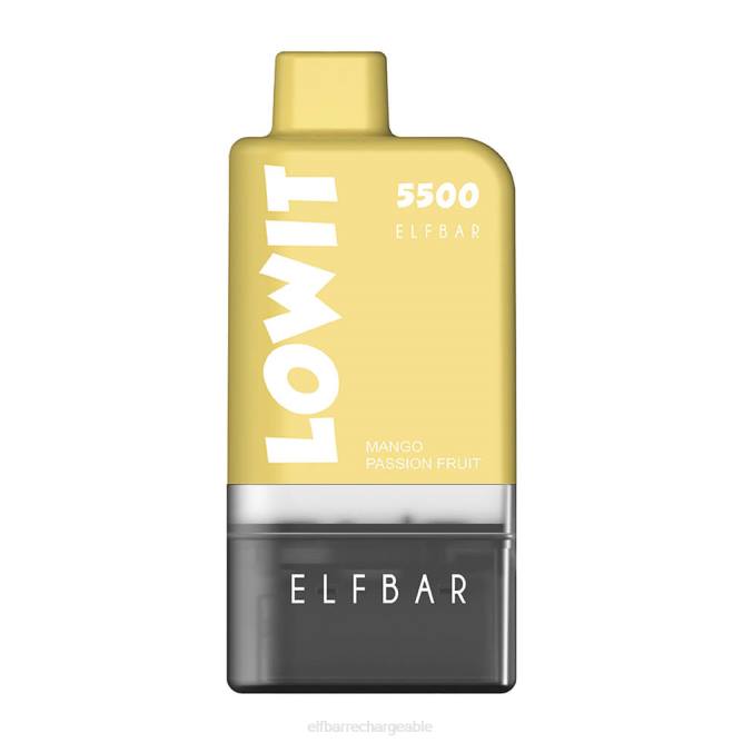 RLF6B131 ELFBAR kit de dosettes préremplies lowit 5500 2%nic - ELFBAR rechargeable mangue fruit de la passion