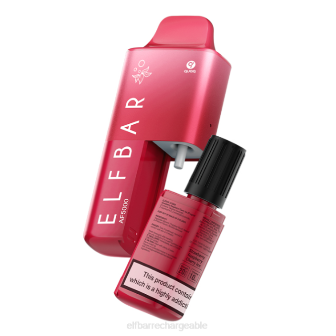 RLF6B302 ELFBAR kit prérempli af5000 - 20 mg - ELF BAR rechargeable avis glace à la fraise, à la framboise et à la cerise