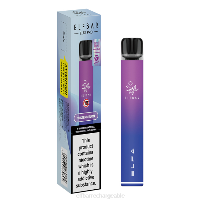 RLF6B306 ELFBAR kit pod elfa pro - rechargeable - ELF BAR France price aurora violet + dosette préremplie pastèque