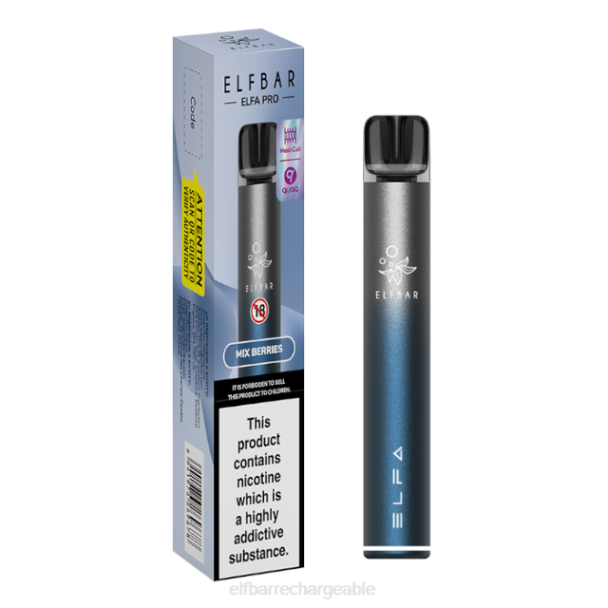 RLF6B309 ELFBAR kit pod elfa pro - rechargeable - ELF BAR rechargeable dosette préremplie bleu crépuscule + baies mélangées