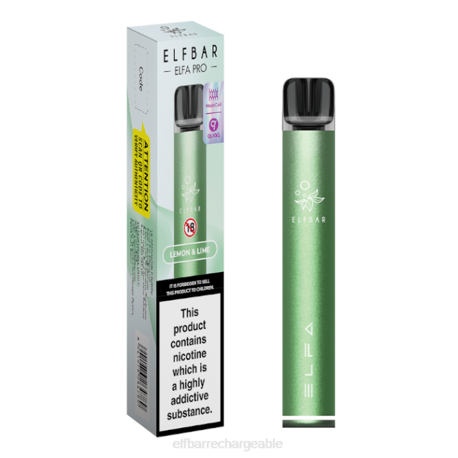 RLF6B315 ELFBAR kit pod elfa pro - rechargeable - ELF BAR rechargeable avis Gousse préremplie vert crépuscule + citron et citron vert