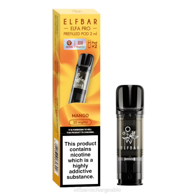 RLF6B326 ELFBAR gousses préremplies elfa pro - 20 mg - 2pk - ELFBAR rechargeable mangue