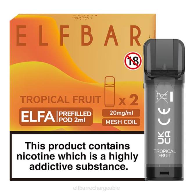 RLF6B359 ELFBAR dosette préremplie elfa - 2 ml - 20 mg (paquet de 2) - ELFBAR bc5000 France Fruit exotique