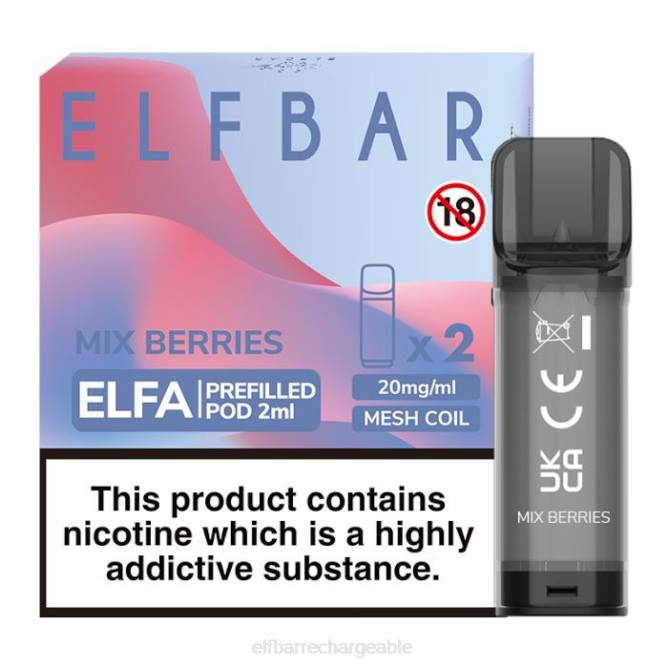 RLF6B371 ELFBAR dosette préremplie elfa - 2 ml - 20 mg (paquet de 2) - ELF BAR France price mélanger les baies