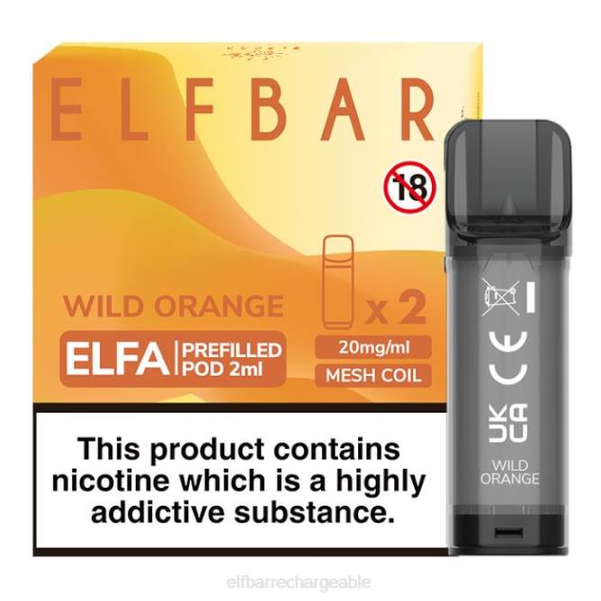 RLF6B372 ELFBAR dosette préremplie elfa - 2 ml - 20 mg (paquet de 2) - ELFBAR bc5000 France oranger sauvage