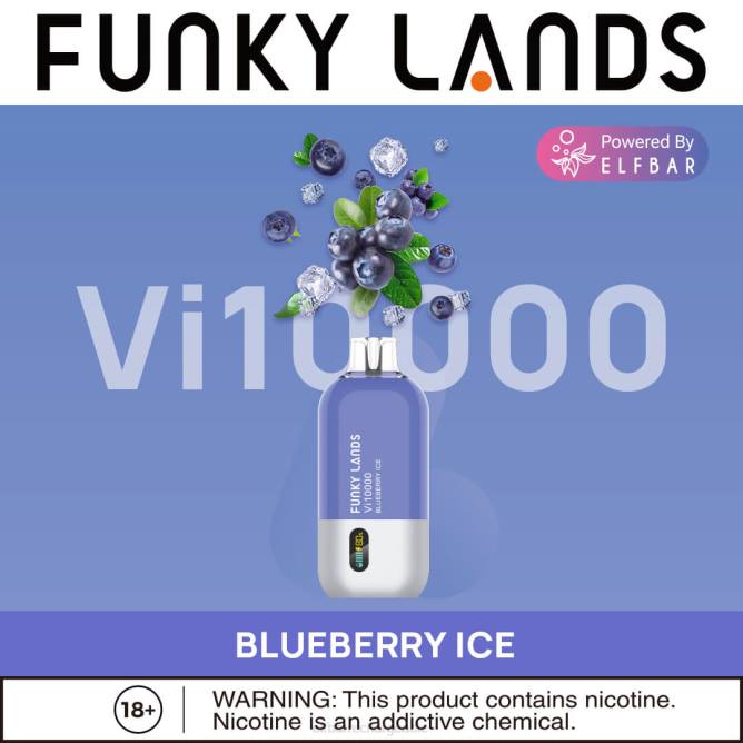 RLF6B151 ELFBAR Funky Lands meilleure saveur vape jetable vi10000 série glacée - ELFBAR bc5000 France glace aux myrtilles