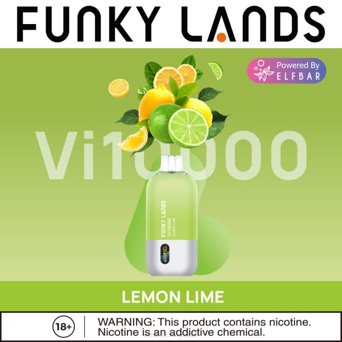 RLF6B153 ELFBAR Funky Lands meilleure saveur vape jetable vi10000 série glacée - ELF BAR rechargeable citron vert