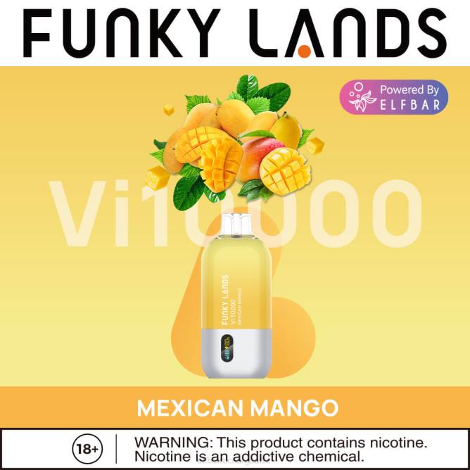 RLF6B166 ELFBAR Funky Lands Vape jetable Vi10000 bouffées - ELF BAR rechargeable mangue mexicaine