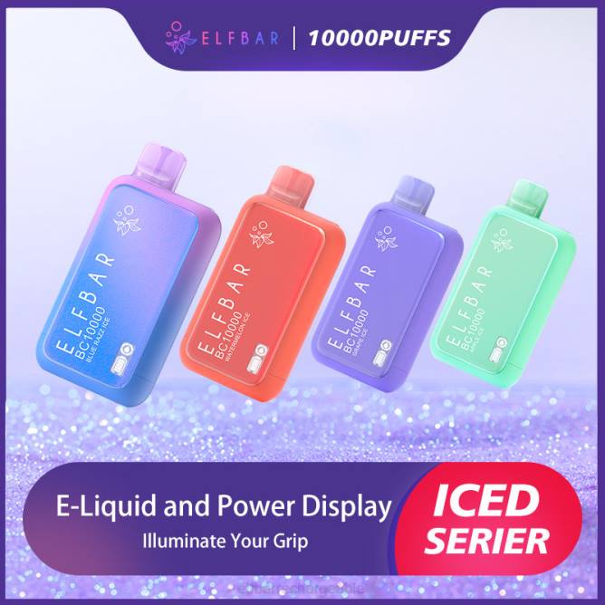 RLF6B1 ELFBAR meilleure saveur vape jetable série bc10000 ice - ELFBAR rechargeable glace bleue