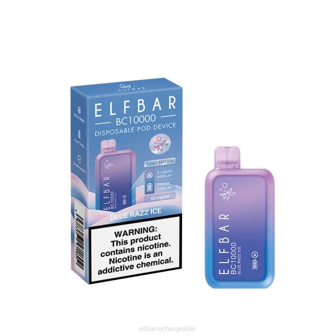 RLF6B36 ELFBAR vape jetable nouveau bc10000 10000bouffées - ELF BAR rechargeable glace bleue