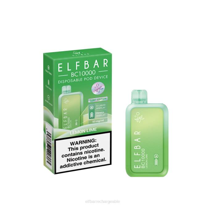 RLF6B41 ELFBAR vape jetable nouveau bc10000 10000bouffées - ELF BAR rechargeable 0 nicotine citron vert