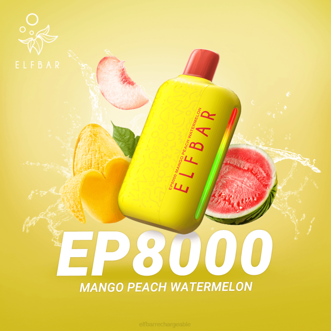 RLF6B71 ELFBAR vape jetable nouvelles bouffées ep8000 - ELF BAR rechargeable amazon mangue pêche pastèque