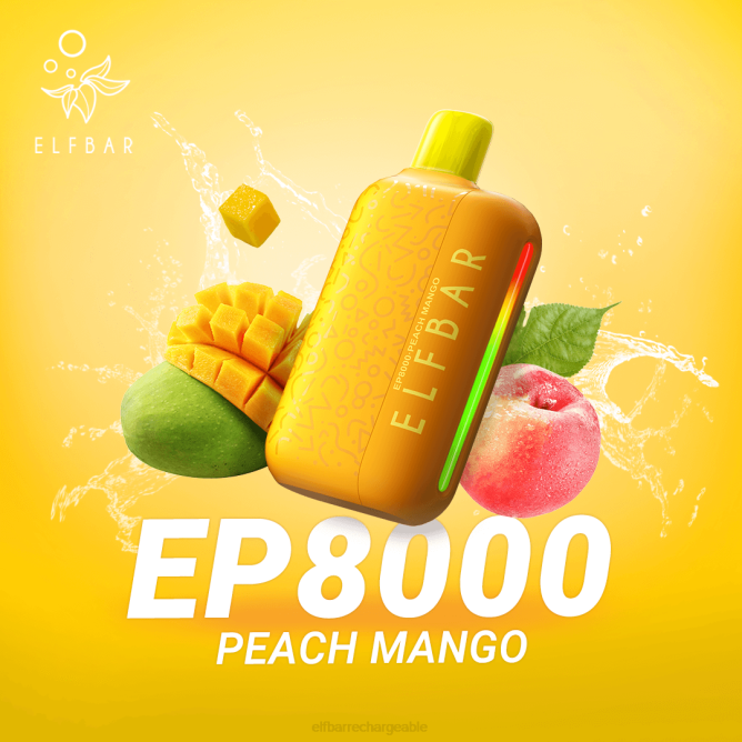 RLF6B74 ELFBAR vape jetable nouvelles bouffées ep8000 - ELFBAR recharge pêche mangue